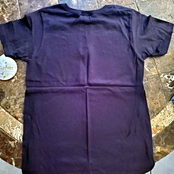 Harry Potter Black Tshirt White Raised Letters Kids L NWT - Picture 3 of 4